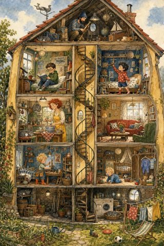 Wimmelbild – Kunstdruck 30×40